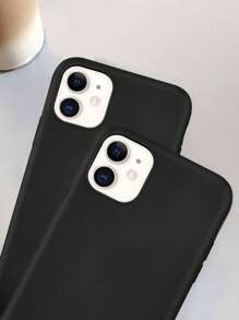 1 Funda Sólida Compatible con iPhone 11, iPhone 13, iPhone 14 Pro Max - Negro - Ver 4