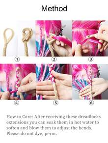 10入組短編織合成纖維接髮 - 棕色 - 查看 7