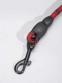 1入組幾何樣式寵物牽引繩適用於狗狗適用於戶外 - 紅色 - 查看 4