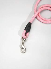 1pc Round Rope Pet Dog/Cat Leash, Outdoor Walking Leash, Prevent Pet From Losing - Pink - View 4