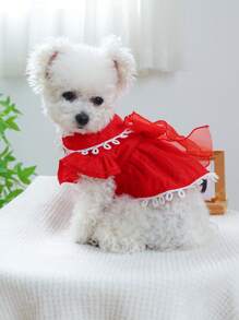 Váy Thú cưng - Đỏ - Xem 5