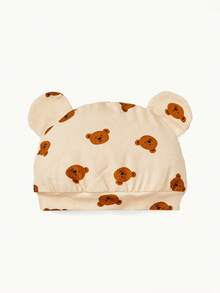 Cozy Pixies 男婴童2入組卡通圖案前紐扣連體睡衣和2入組帽和1入組收納袋 - 杏色 - 查看 7