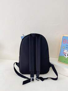 Chicas Mochila funcional con diseño de dibujos animados - Negro - Ver 4