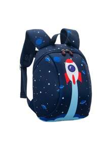 Chicos Mochila con raqueta patrón - Azul Marino - Ver 1