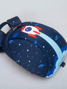Chicos Mochila con raqueta patrón - Azul Marino - Ver 6