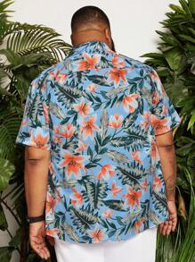 Manfinity RSRT Hombres Camisa con estampado tropical sin camiseta - Multicolor - Ver 3