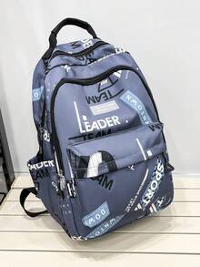 Chicos Mochila funcional con estampado de letra - Multicolor - Ver 2