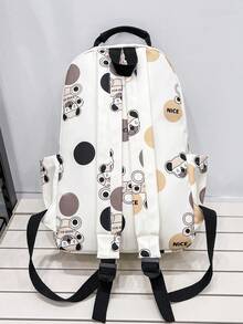 Kids Polka Dot Multi-pocket Backpack - Multicolor - View 4