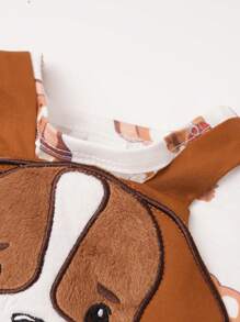 SHEIN Baby Cartoon Graphic Tee & Overall Romper - Multicolor - View 4