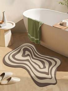 1 Họa Tiết Hình Học Chống Trơn Trượt Thảm Nhà Tắm, Polyester Chống Thấm Nước Bền Nhà Sàn - Nhiều màu - Xem 2