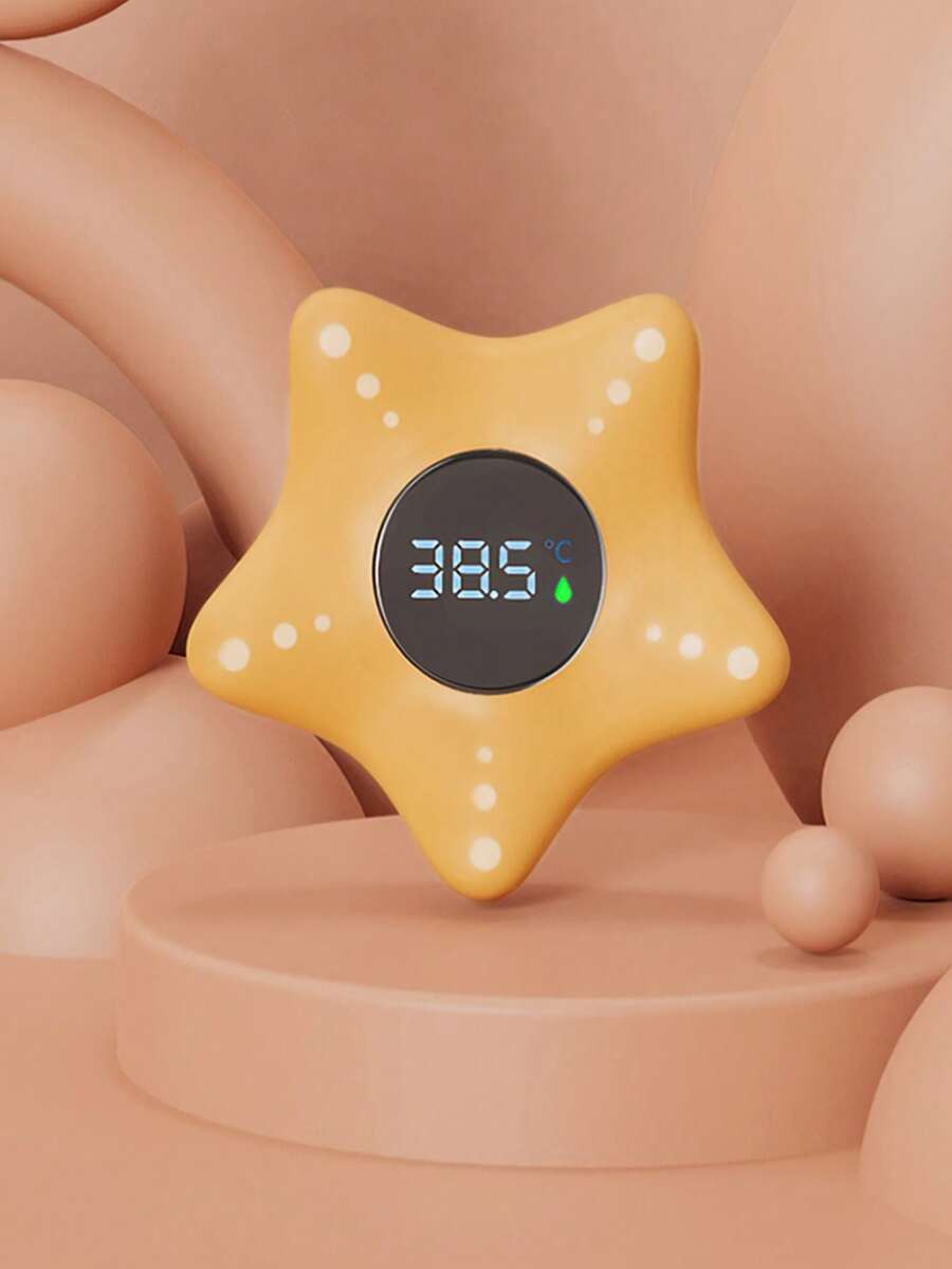 婴儿洗澡电子水温计，海星设计 - 珊瑚橙 - 查看 1