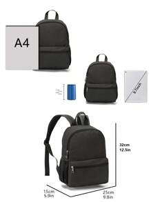 Chicas Mochila funcional minimalista - Gris Oscuro - Ver 4