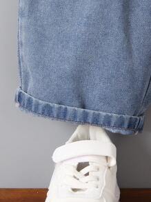 SHEIN 男童2入組夏季套裝,太空人印花t恤和短褲套裝