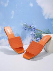 Women's Flat Slippers,New Summer Open Toe Strap Sandals,Beach Wear - Orange - View 7