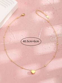 兒童不銹鋼愛心掛飾項鍊適用於禮品