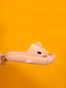 Chicas Chanclas tiburón de dibujos animados diseño - Rosa - Ver 2