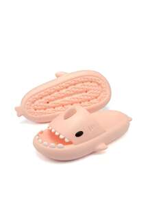 Chicas Chanclas tiburón de dibujos animados diseño - Rosa - Ver 7