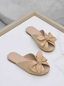 Chicas Zapatillas con diseño de lazo - Albaricoque - Ver 1