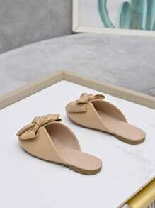 Chicas Zapatillas con diseño de lazo - Albaricoque - Ver 2