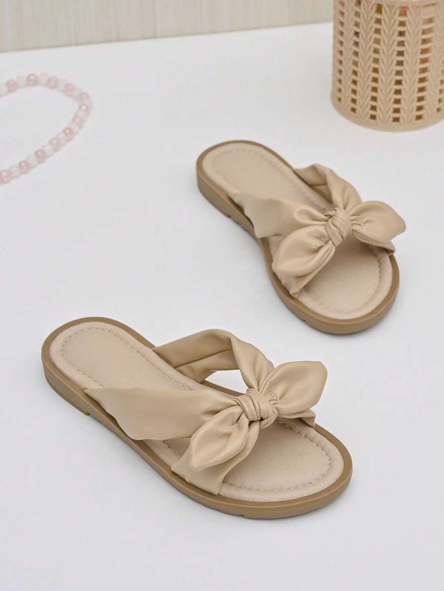 Chicas Zapatillas con diseño de lazo vacación - Albaricoque - Ver 1