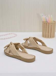 Chicas Zapatillas con diseño de lazo vacación - Albaricoque - Ver 2