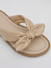 Chicas Zapatillas con diseño de lazo vacación - Albaricoque - Ver 3