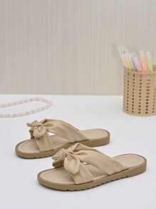 Chicas Zapatillas con diseño de lazo vacación - Albaricoque - Ver 5