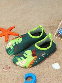 男孩防滑卡通圖案水襪 - 彩色 - 查看 2