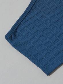 SHE(IN) BRASIL 單肩短款T恤 - 藍色 - 查看 3