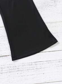 Top De Tanque Sólido Y Pantalones De Pierna Ancha Para Chica Adolescente - Multicolor - Ver 3