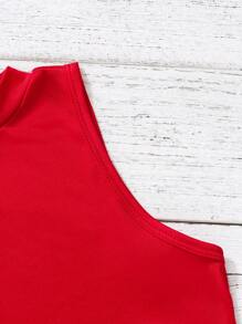 Top De Tanque Sólido Y Pantalones De Pierna Ancha Para Chica Adolescente - Multicolor - Ver 4