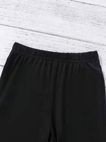 Top De Tanque Sólido Y Pantalones De Pierna Ancha Para Chica Adolescente - Multicolor - Ver 6