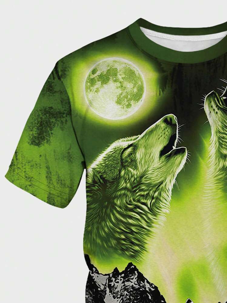 T-shirt unisex 3D Monkey in poliestere, maniche corte e design animale