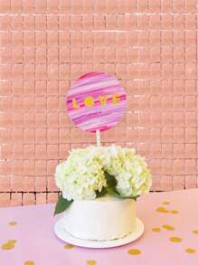 1pc Metallic Cube Tassel Curtain, Rose Gold Plastic Party Backdrop Decoration, For Party Decor - Rose Gold - View 1