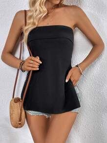 Breezaya Top Bandeau Unicolore Fendu