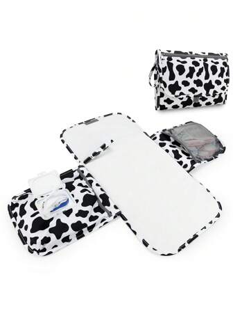 嬰兒奶牛圖案滌綸尿布包