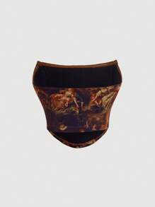 SHEIN MOD Áo nữ Bất đối xứng Con số Giải trí - Nhiều màu - Xem 2