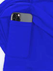 素色口袋細節泳衣下裝 - 寶藍色 - 查看 3