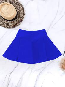 素色口袋細節泳衣下裝 - 寶藍色 - 查看 4