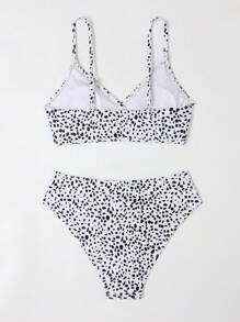 Dalmatian Print Bikini Set For Summer Beach