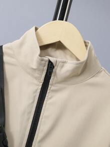 SHEIN 男大童拉鏈開襟夾克和褲子和包 - 彩色 - 查看 3