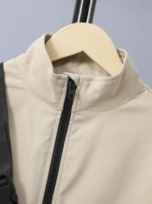 SHEIN 男大童拉鏈開襟夾克和褲子和包 - 彩色 - 查看 7