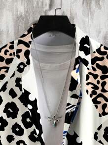 Manfinity RSRT Men Leopard Print Short Sleeve Button Up Graphic Vacation Beach Shirt - Multicolor - View 4
