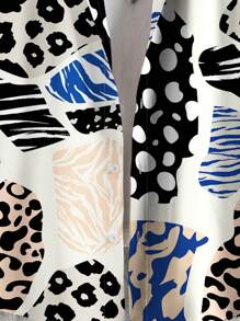 Manfinity RSRT Men Leopard Print Short Sleeve Button Up Graphic Vacation Beach Shirt - Multicolor - View 5