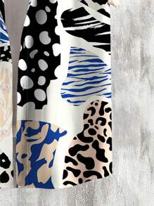 Manfinity RSRT Men Leopard Print Short Sleeve Button Up Graphic Vacation Beach Shirt - Multicolor - View 7