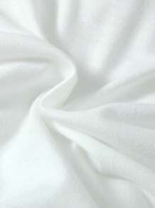 男嬰字母貼布拼接領條紋織帶側連身褲 - 白色 - 查看 7