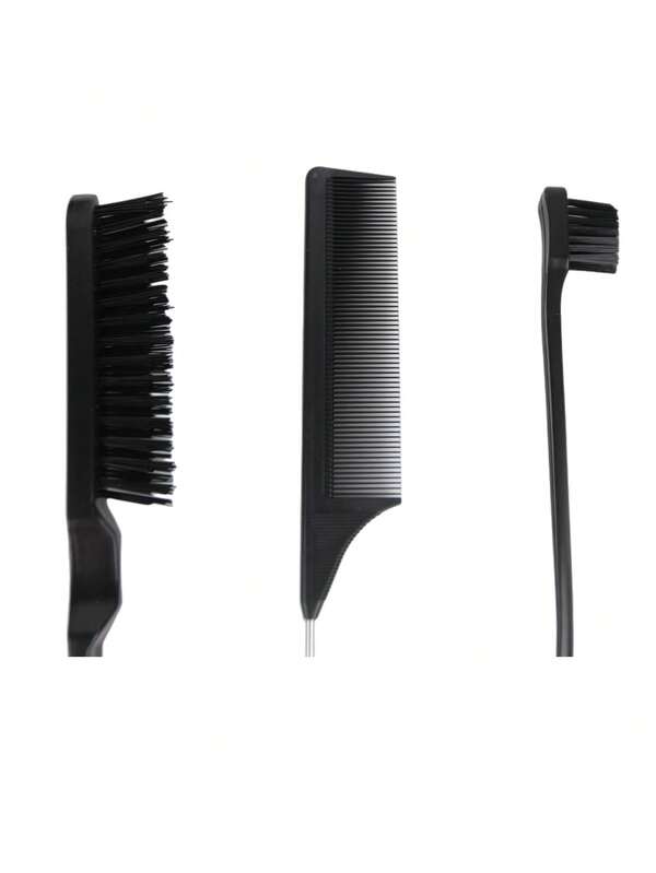 3 Pcs Slick Back Hair Brush Set Bristle Hair Brush Edge Control Brush