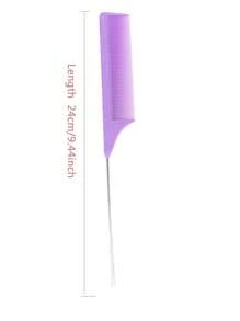 3 Pcs Slick Back Hair Brush Set Bristle Hair Brush Edge Control Brush Teasing Comb - Purple - View 3