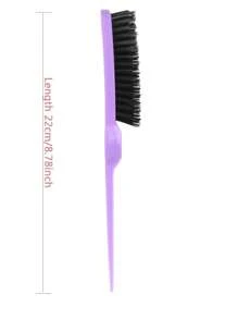 3 Pcs Slick Back Hair Brush Set Bristle Hair Brush Edge Control Brush Teasing Comb - Purple - View 6