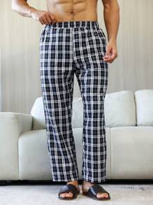 Quần giản dị  Nam Sọc ca rô - Xanh và trắng - Xem 1